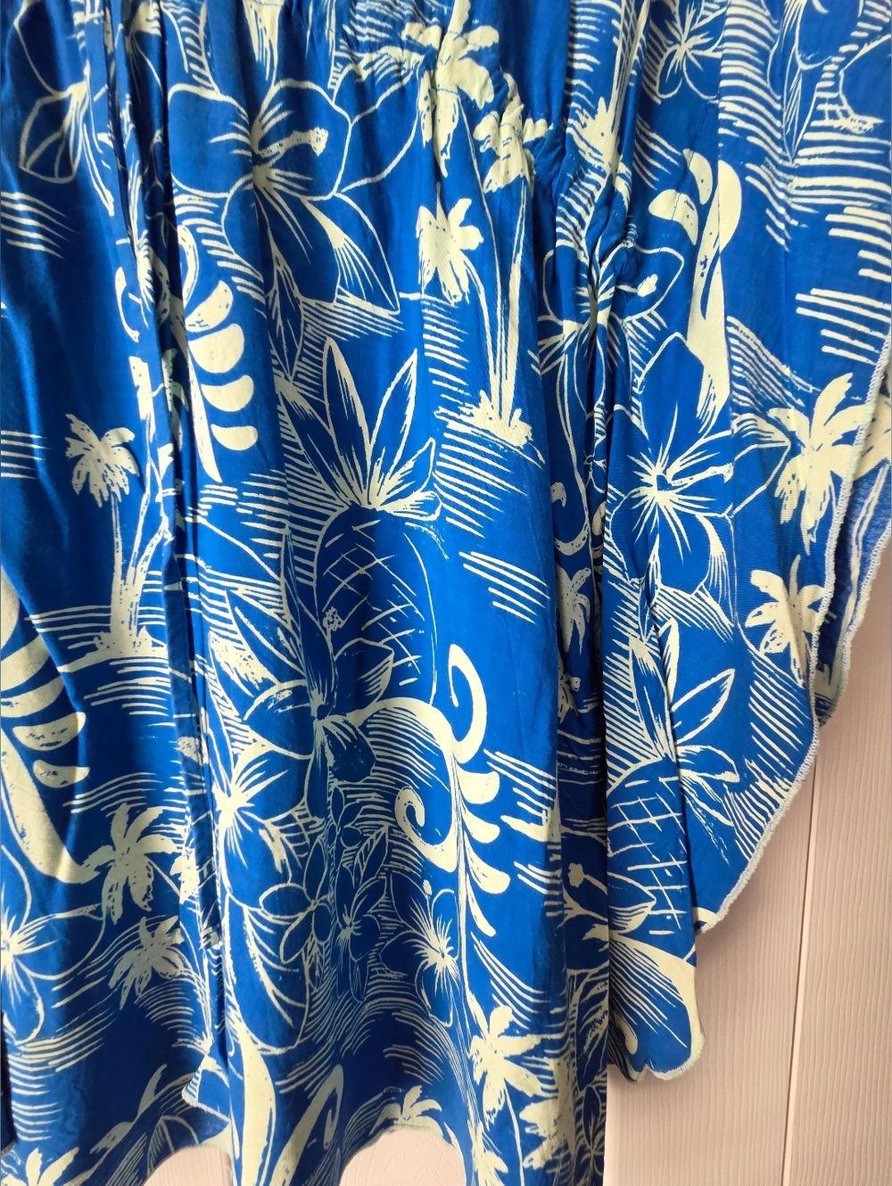 Favant Hawaii Blue Palm Tree V-Neck Swim Coverup Tunic One Size - Picture 5 of 13